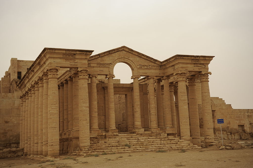 Image illustrating Roman ruins in Hatra, Iraq